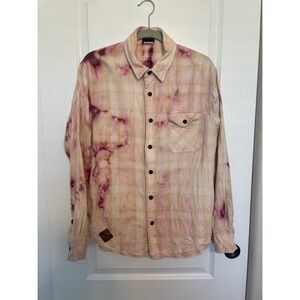Nike tie dye button up flannel